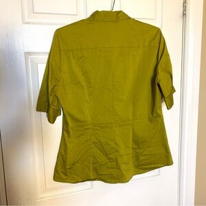 7th Avenue Elegant Green Blouse – Cotton Blend – Size Large